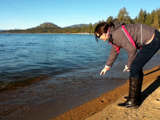 Feeling the pebbles in South Lake Tahoe